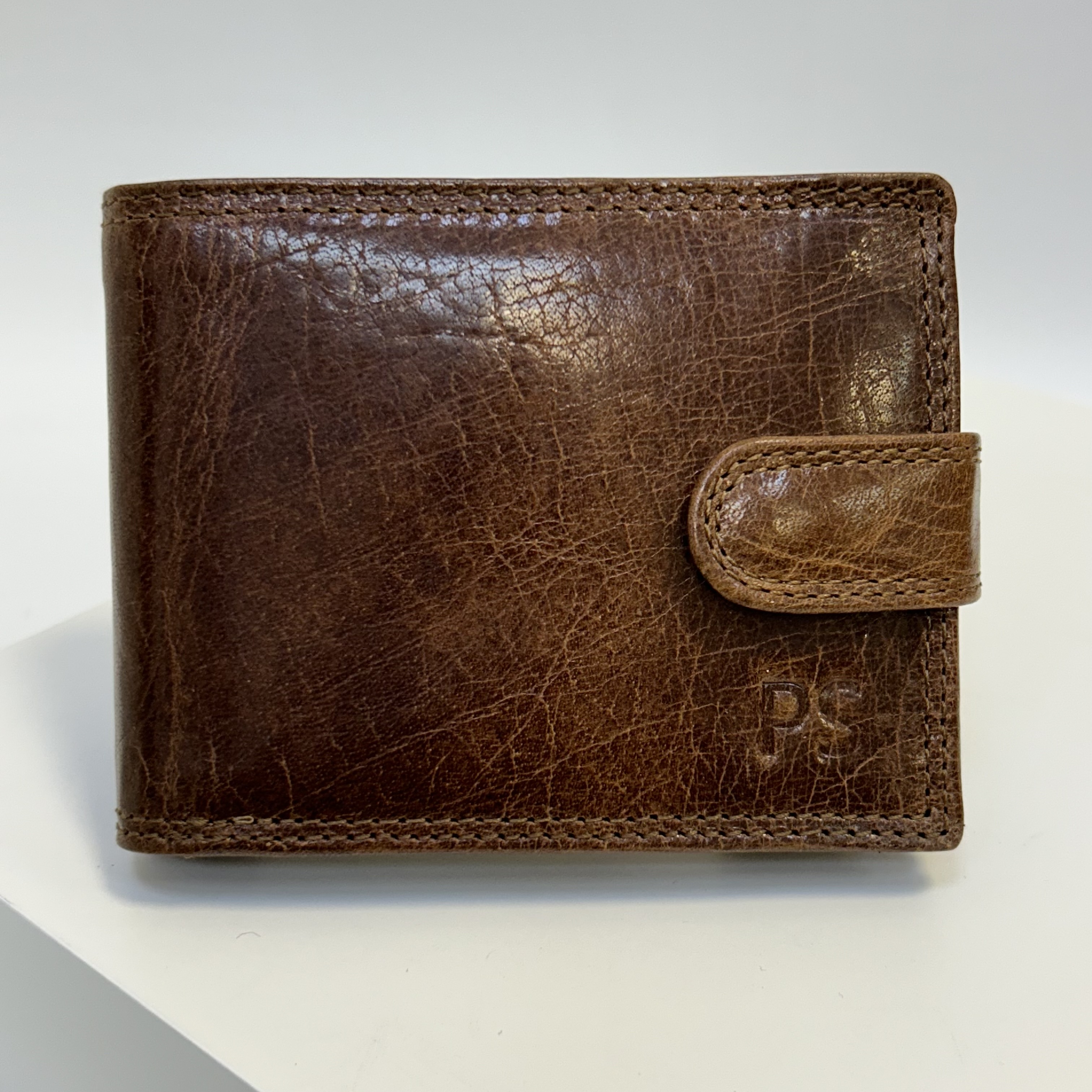Již vyhotovený monogram | PS | na kožené peněžence | OUTLET TvujOriginal.cz