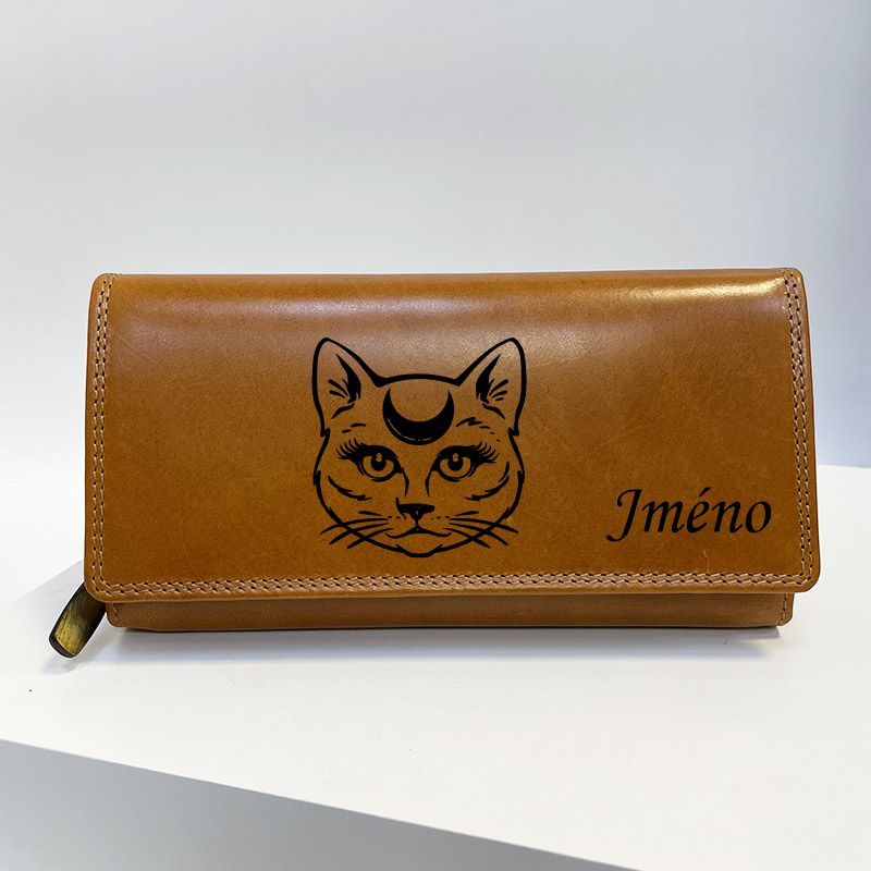 MAGIE | 07 |, více barev kůže a typů, dámská kožená peněženka s magickým motivem a jménem | OUTLET TvujOriginal.cz