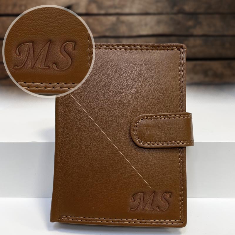 Kožená peněženka + ražba iniciálů (monogram) PANTHER - VZ L.Brown | OUTLET TvujOriginal.cz