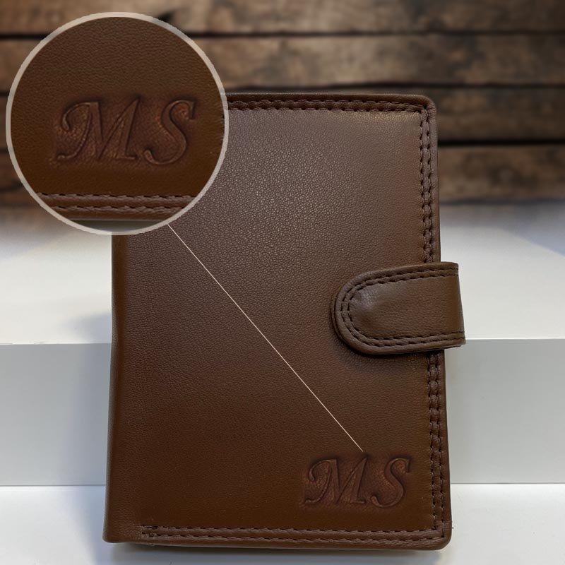 Kožená peněženka + ražba iniciálů (monogram) PANTHER - VZ D.Brown | OUTLET TvujOriginal.cz