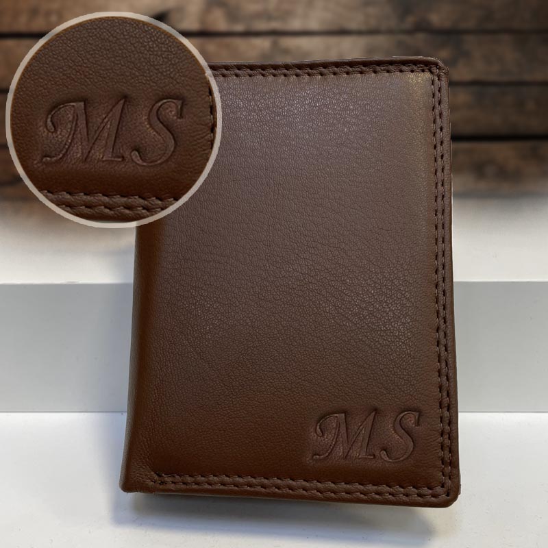 Kožená peněženka + ražba iniciálů (monogram) PANTHER - VC D.BROWN | OUTLET TvujOriginal.cz