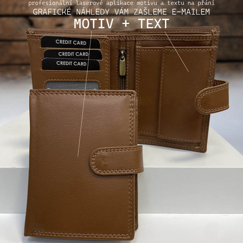 MAGIE | 06 |, více barev kůže a typů, pánská kožená peněženka s magickým motivem a jménem | OUTLET TvujOriginal.cz