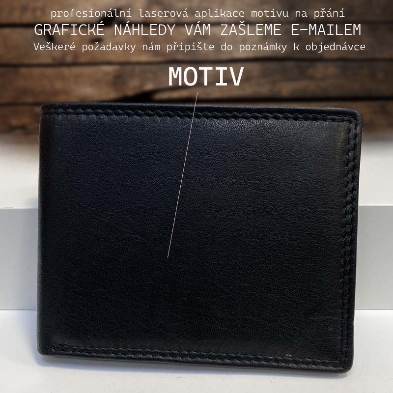 MAGIE | 10 |, více barev kůže a typů, pánská kožená peněženka s magickým motivem a jménem | OUTLET TvujOriginal.cz