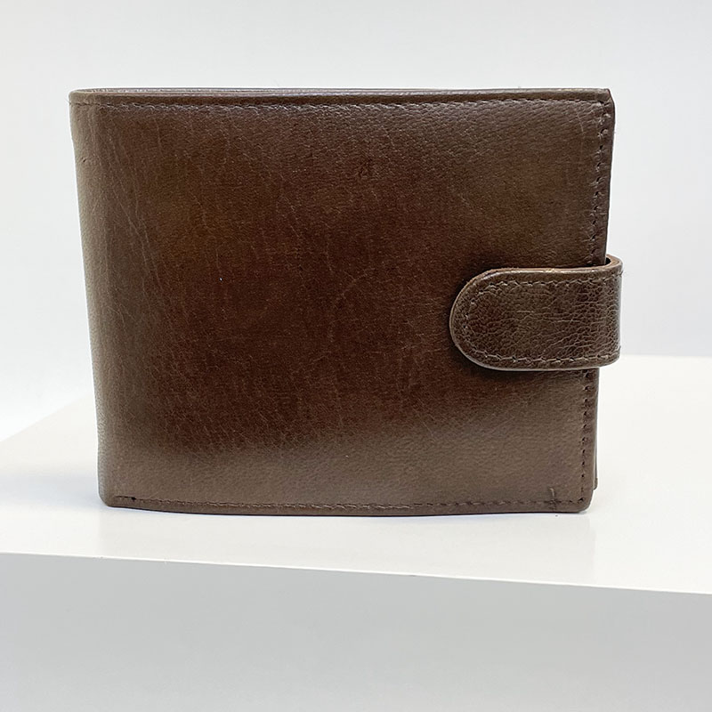 Hnědá kožená peněženka s věnováním, monogramem, textem | OUTLET TvujOriginal.cz