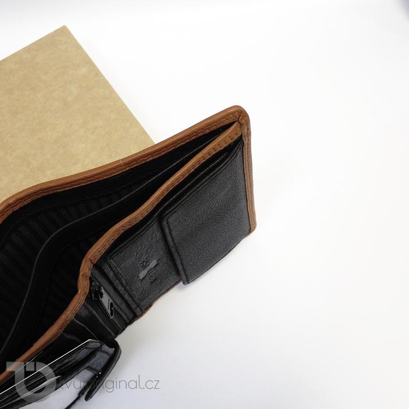 Pánská kožená peněženka COMBO BEORIGINAL Leather s monogramem (ražba)