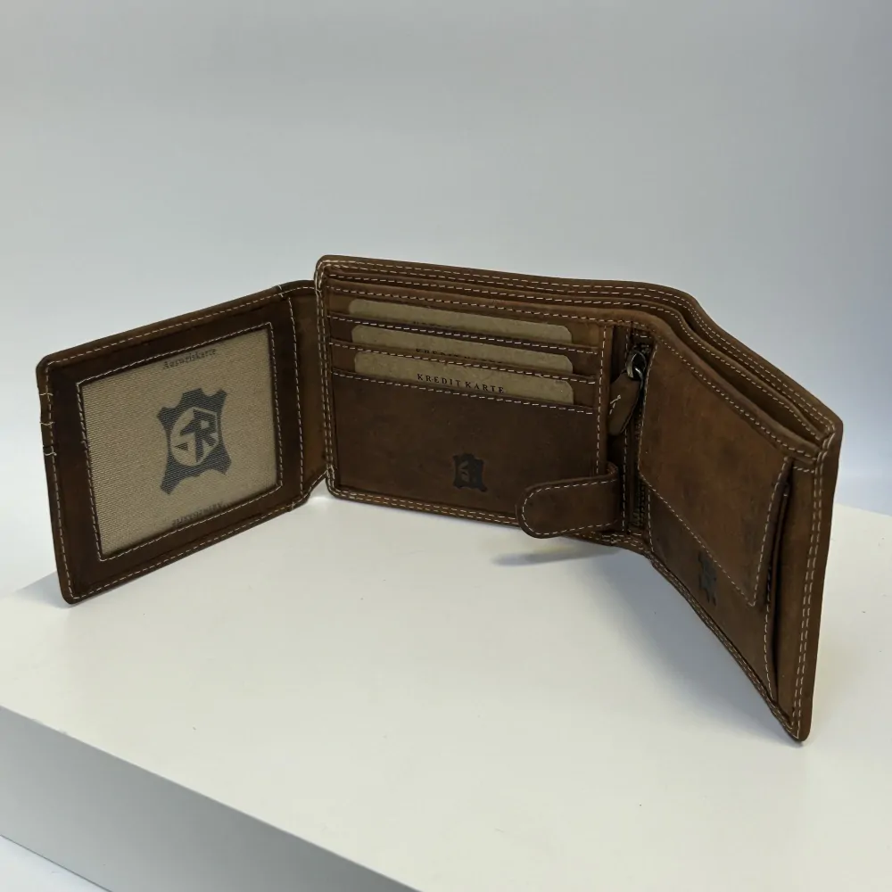 Pánská kožená peněženka s možností vlastního monogramu, textu | OUTLET TvujOriginal.cz