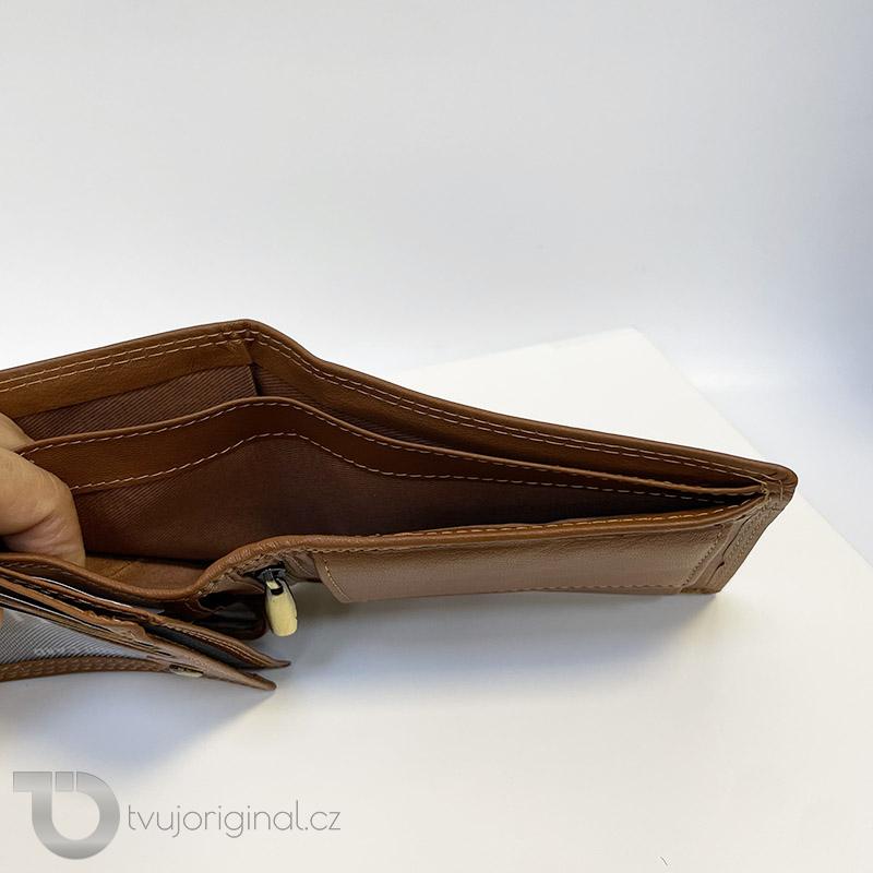 Kožená peněženka + ražba iniciálů (monogram) PANTHER - Brown| OUTLET TvujOriginal.cz