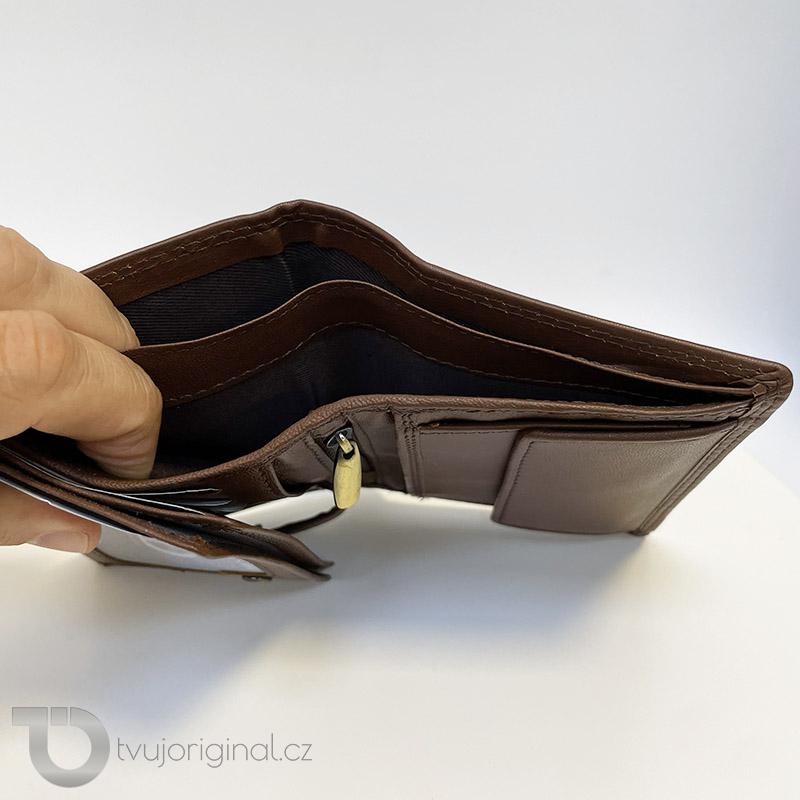 Kožená peněženka + ražba iniciálů (monogram) PANTHER - VC D.BROWN | OUTLET TvujOriginal.cz