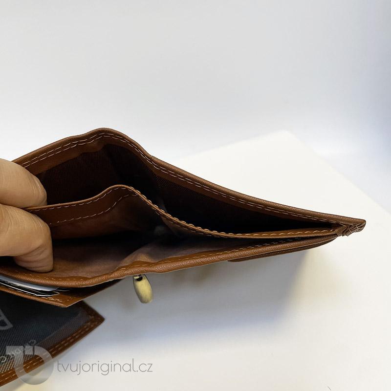 Kožená peněženka + ražba iniciálů (monogram) PANTHER - VC L.BROWN | OUTLET TvujOriginal.cz