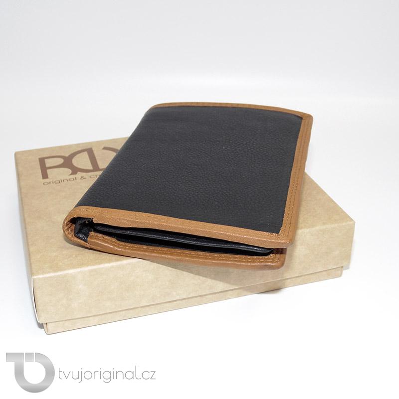 Pánská kožená peněženka COMBO BEORIGINAL Leather s monogramem (ražba)