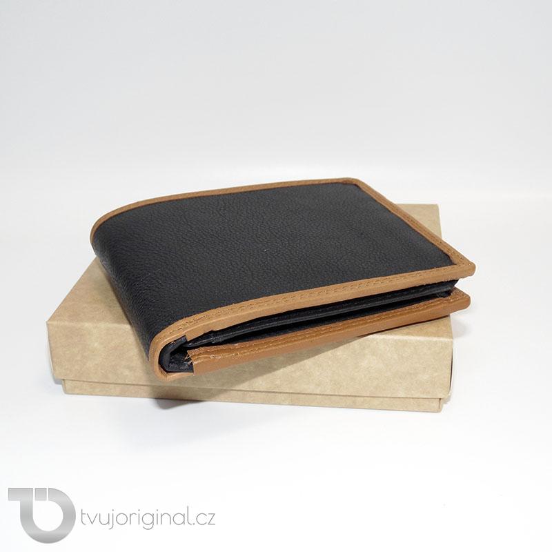 Pánská kožená peněženka COMBO BEORIGINAL Leather s monogramem (ražba)