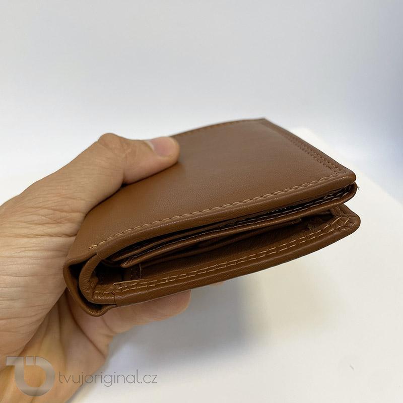 Kožená peněženka + ražba iniciálů (monogram) PANTHER - VC L.BROWN | OUTLET TvujOriginal.cz