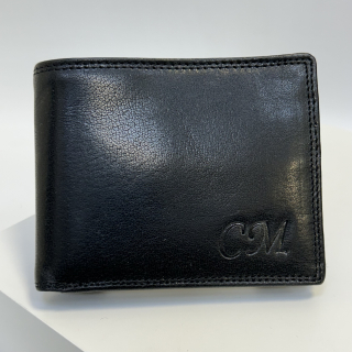 Již vyhotovený monogram | CM | na kožené peněžence | OUTLET TvujOriginal.cz