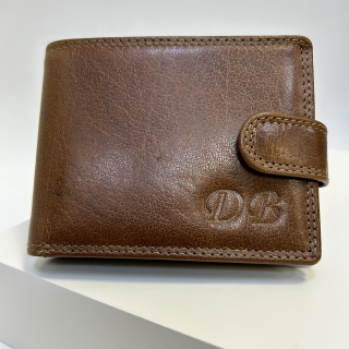 Již vyhotovený monogram | DB | na kožené peněžence | OUTLET TvujOriginal.cz