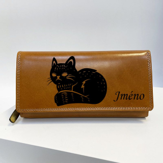 MAGIE | 02 |, více barev kůže a typů, dámská kožená peněženka s magickým motivem a jménem | OUTLET TvujOriginal.cz