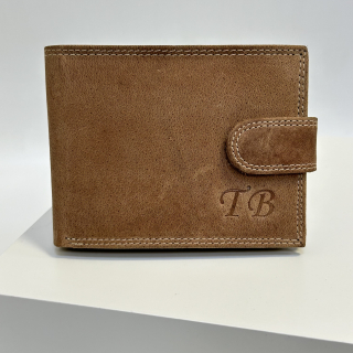 Již vyhotovený monogram | TB | na kožené peněžence | OUTLET TvujOriginal.cz