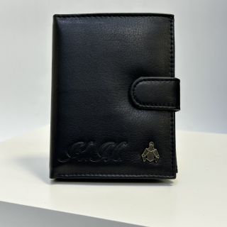 Již vyhotovený monogram | K.M. | na kožené peněžence | OUTLET TvujOriginal.cz