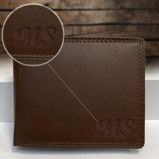Kožená peněženka + ražba iniciálů (monogram) PANTHER - Brown| OUTLET TvujOriginal.cz