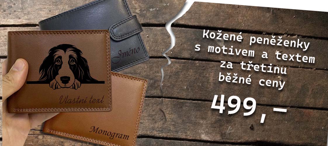 Peněženky s motivem a textem
