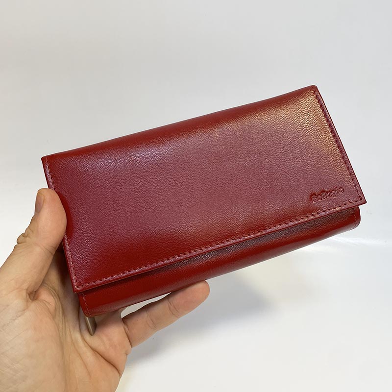 Červená dámská kožená peněženka s věnováním, monogramem, textem | OUTLET TvujOriginal.cz
